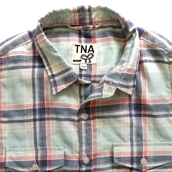 TNA | ARITZIA | PASTEL PLAID SLEEVELESS BLOUSE - Picture 4 of 8